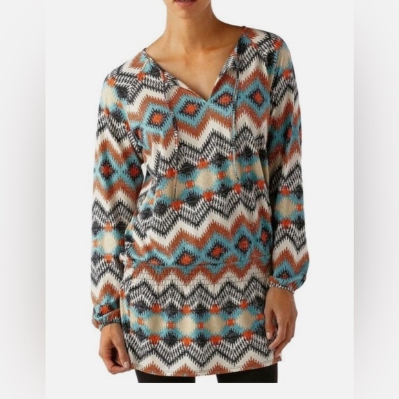 Patagonia Tops - Patagonia Kamala Drop Waist Tunic Top Mini Dress Women’s Size S Tie Organic Boho